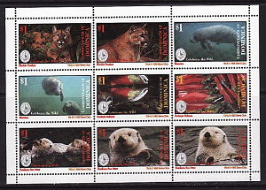 Доминика, 1995, Фауна, Дикие кошки, Морская фауна, лист